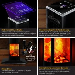 KESSER® Turmheizstrahler Heizstrahler Standheizstrahler Infrarot Mit Fernbedienung Timer Kamineffekt, Heizung Turm-Keramik-Heizer Heizlüfter Heizgerät Kamin Standheizung Mit Oszillationsfunktion -Entspannender Garten 8600364700 24168 prod 003