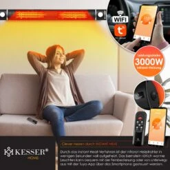 KESSER® Infrarot Heizstrahler 3000W IR-Gastro-Bar Inkl. LED Licht Terrassenstrahler Mit WiFi & Fernbedienung Inkl. Schutzhülle Infrarotstrahler Quarzstrahler Terrassenheizer Wand-Heizstrahler 11 KESSER® Infrarot Heizstrahler 3000W IR-Gastro-Bar Inkl. LED Licht Terrassenstrahler Mit WiFi & Fernbedienung Inkl. Schutzhülle Infrarotstrahler Quarzstrahler Terrassenheizer Wand-Heizstrahler -Entspannender Garten 8600364700 24172 prod 006