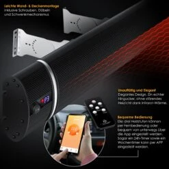 KESSER® Dunkelheizstrahler Heizstrahler Mit Fernbedienung & WiFi APP Terrassenheizer Infrarot-Heizstrahler Wand-Heizstrahler Schwarzstrahler Quarzstrahler Terrassenstrahler Balkonheizer Timer 7 KESSER® Dunkelheizstrahler Heizstrahler Mit Fernbedienung & WiFi APP Terrassenheizer Infrarot-Heizstrahler Wand-Heizstrahler Schwarzstrahler Quarzstrahler Terrassenstrahler Balkonheizer Timer -Entspannender Garten 8600364700 24187 prod 004